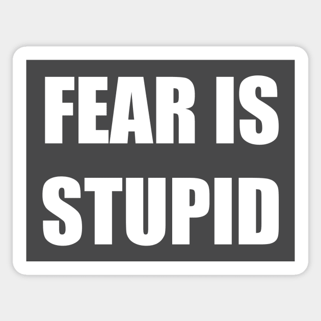 Fear Is Stupid Inspiring Sticker by Korry